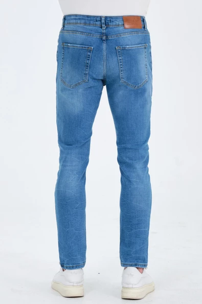 Normal Kesim Erkek Yırtıklı Kot Pantolon - 4