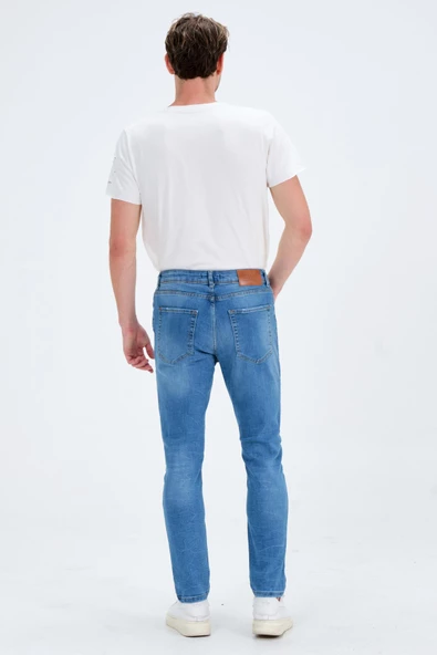 Normal Kesim Erkek Yırtıklı Kot Pantolon - 3