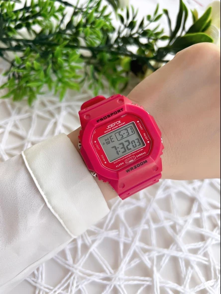 Joefox Dijital Büyük Spor Kasa 5 Atm Suya Dayanıklı 2 Yıl Garantili Bayan Kol Saati BJ-GS28 - Resim 2