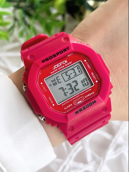 Joefox Dijital Büyük Spor Kasa 5 Atm Suya Dayanıklı 2 Yıl Garantili Bayan Kol Saati BJ-GS28 ürün görseli