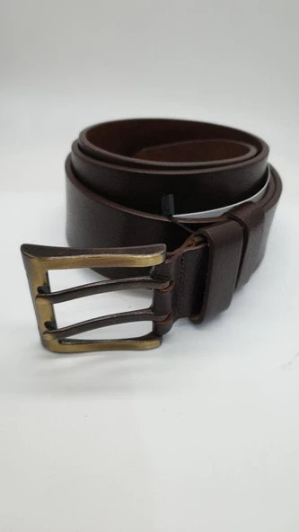 Kahve Renk Çift Dil Tokalı Spor Kot Kemeri - 11