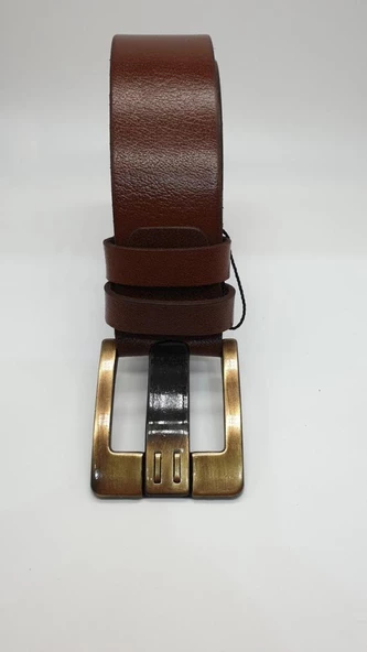 Şık ve Sade Kahve Renk Spor Kot Kemeri - 8