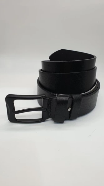 Düz Sade Siyah Renk Spor Kot Kemeri - 5