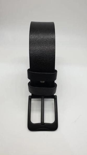 Düz Sade Siyah Renk Spor Kot Kemeri - 2