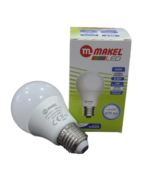 Makel 7W Led Ampül E27 Beyaz Işık 6500K