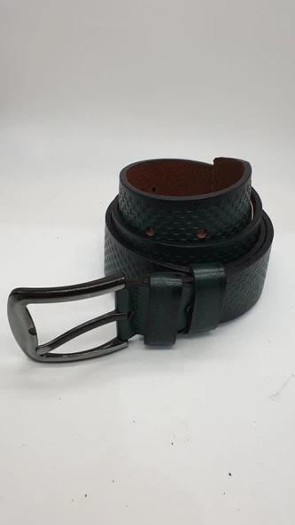 Yeşil Renk Deri Kemer Spor Model - 8
