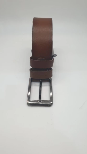 Şık ve Sade Taba Renk Erkek Klasik Kemer - 8