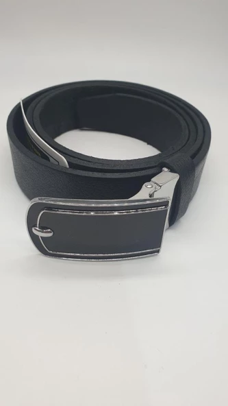 Lüks Parlak Tokatı Siyah Renk Erkek Klasik Kemer - 2