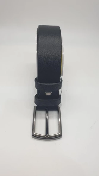 Şık ve Sade Siyah Renk Erkek Klasik Kemer - 4