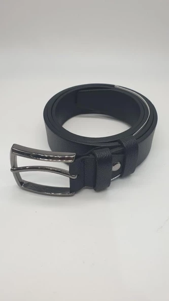 Şık ve Sade Siyah Renk Erkek Klasik Kemer - 3