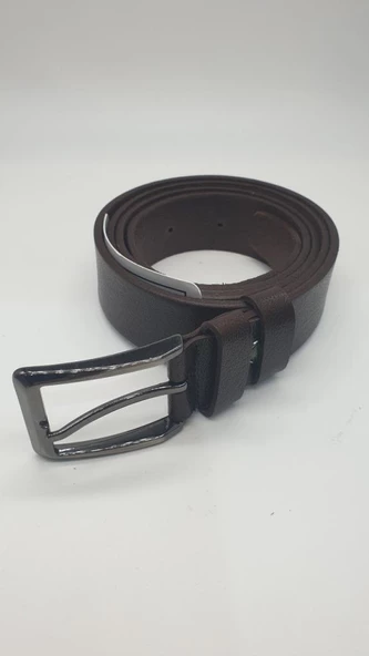 Şık ve Sade Kahve Renk Erkek Klasik Kemer - 8