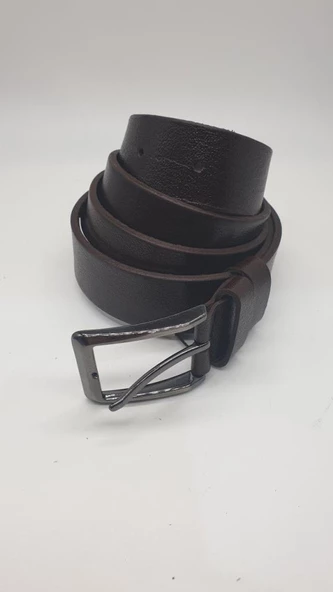 Şık ve Sade Kahve Renk Erkek Klasik Kemer - 7