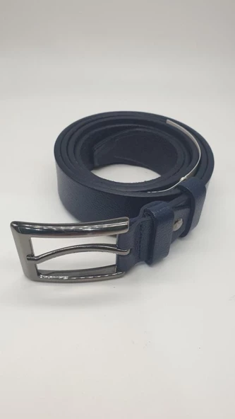 Şık ve Sade Lacivert Renk Erkek Klasik Kemer - 6