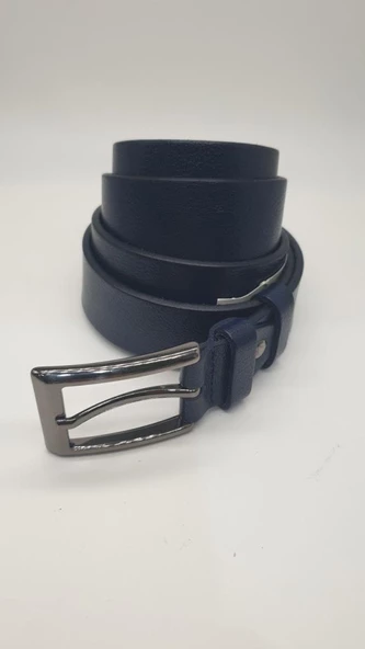 Şık ve Sade Lacivert Renk Erkek Klasik Kemer - 5