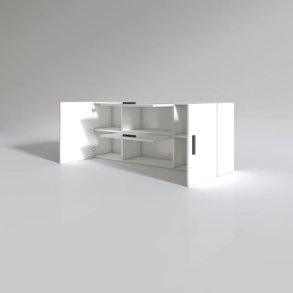 Kenzlife hazır mutfak lucida byz 060*150*32 mutfak banyo dolabı kapaklı raflı - 3