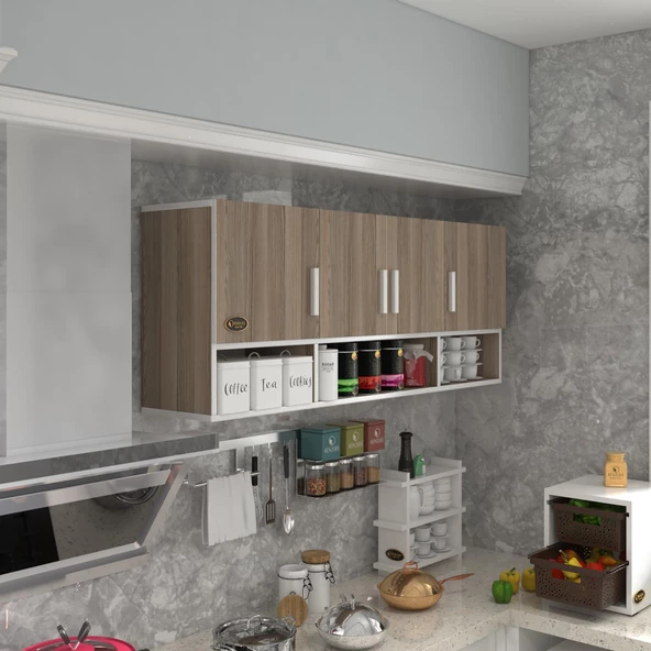 Kenzlife hazır mutfak konsta crd 060*150*32 mutfak banyo dolabı kapaklı raflı