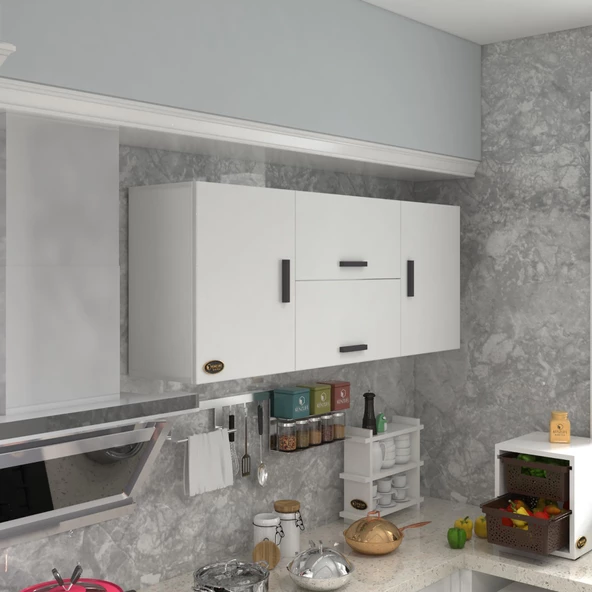 Kenzlife hazır mutfak lucida byz 060*150*32 mutfak banyo dolabı kapaklı raflı