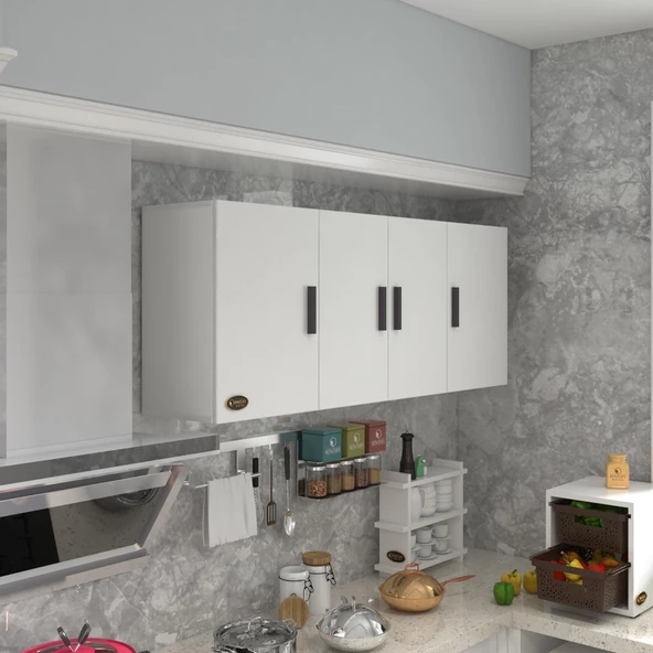 Kenzlife hazır mutfak marina byz 060*150*32 mutfak banyo dolabı kapaklı raflı