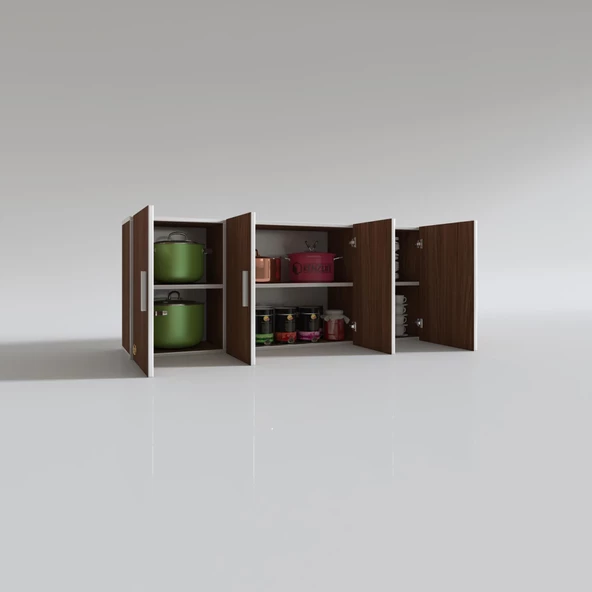 Kenzlife hazır mutfak marina cvz 060*150*32 mutfak banyo dolabı kapaklı raflı - Resim 2