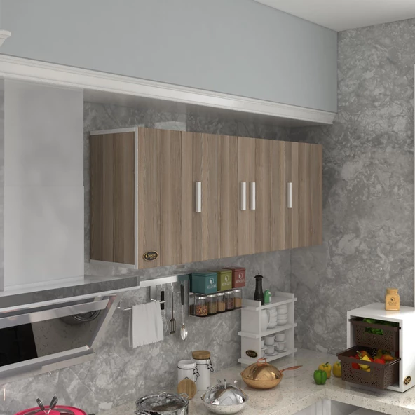 Kenzlife hazır mutfak marina crd 060*150*32 mutfak banyo dolabı kapaklı raflı
