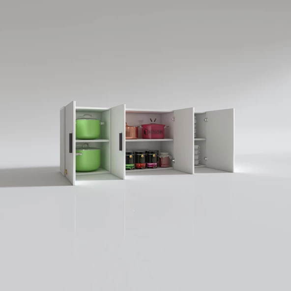Kenzlife hazır mutfak marina byz 060*150*32 mutfak banyo dolabı kapaklı raflı - 3