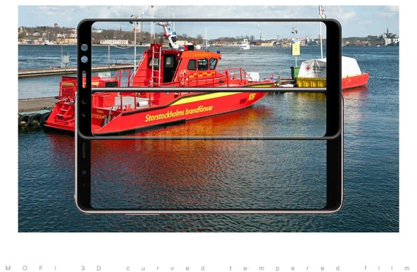Galaxy A8 2018 Ekranı Tam Kaplayan Düz Cam Koruyucu - 4