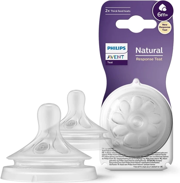 Philips Avent Natural Response 2'li Biberon Emziği, 6 Numara, 6 Ay+