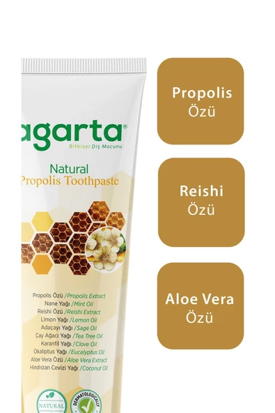 Agarta Doğal Propolis Florürsüz Diş Macunu 100 ml 2 Adet - 5