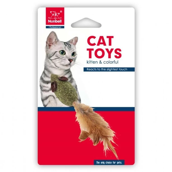 NUNBELL KEDİ OYUNCAGI CATNIP FARE TÜYLÜ