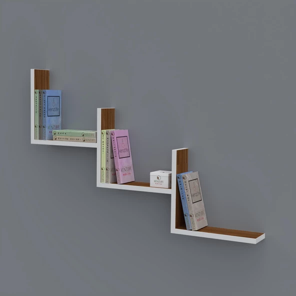 Kenzlife kitaplık günan 060*090*20 cvz duvar rafı