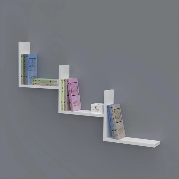 Kenzlife kitaplık günan 060*090*20 byz duvar rafı