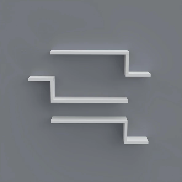 Kenzlife kitaplık mediha 015*060*20*3 byz duvar rafı - Resim 2