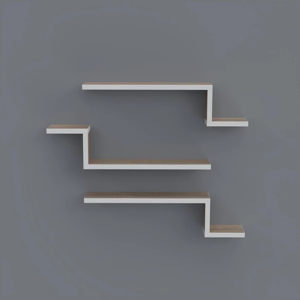 Kenzlife kitaplık mediha 015*060*20*3 crd duvar rafı - Resim 2