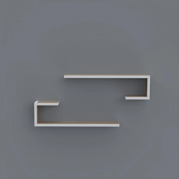 Kenzlife kitaplık kayra 015*060*20*2 crd duvar rafı - Resim 2