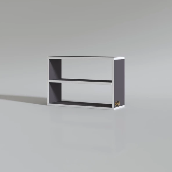 Kenzlife kitaplık nihan 040*060*20 gri duvar rafı - Resim 3