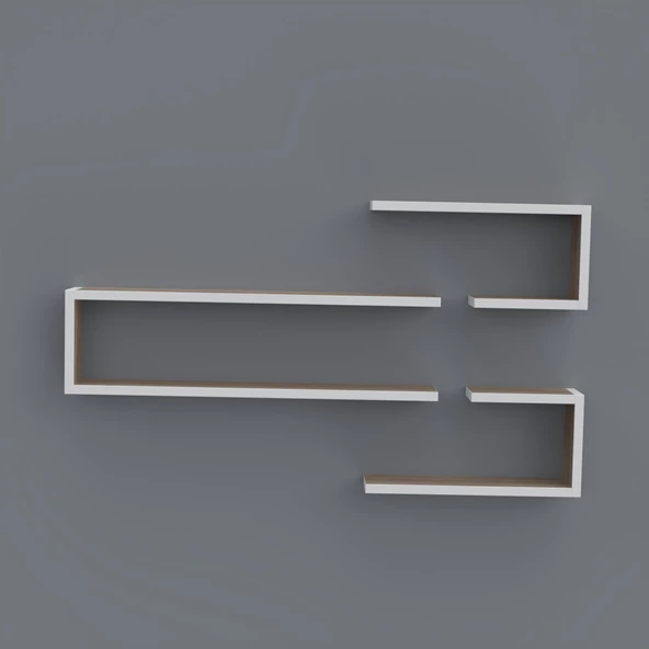 Kenzlife kitaplık nevres 060*100*20 crd duvar rafı - Resim 2