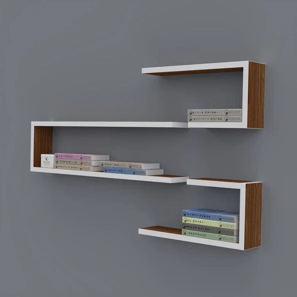 Kenzlife kitaplık nevres 060*100*20 cvz duvar rafı ürün görseli