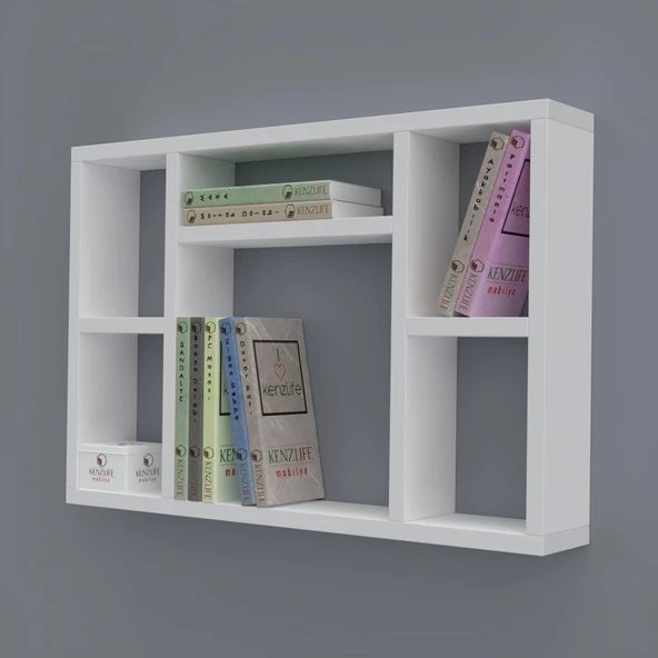 Kenzlife kitaplık neşve 040*060*20 byz duvar rafı