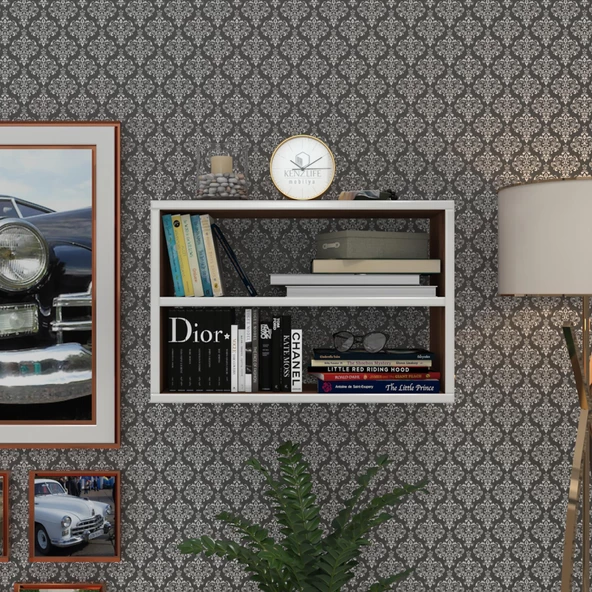 Kenzlife kitaplık nihan 040*060*20 cvz duvar rafı