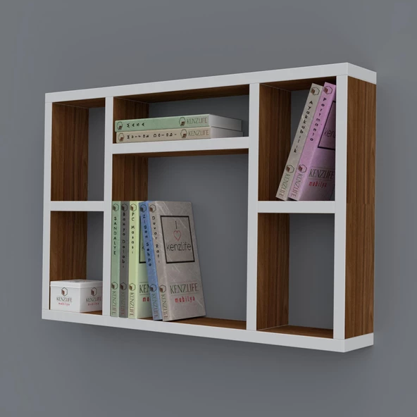 Kenzlife kitaplık neşve 040*060*20 cvz duvar rafı ürün görseli