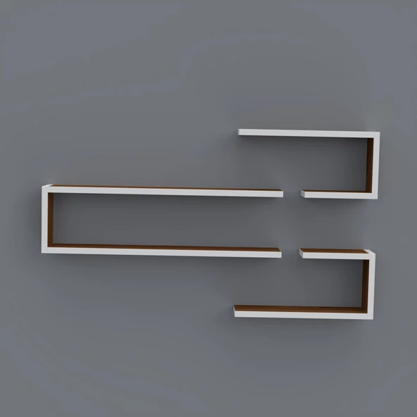 Kenzlife kitaplık nevres 060*100*20 cvz duvar rafı - Resim 2