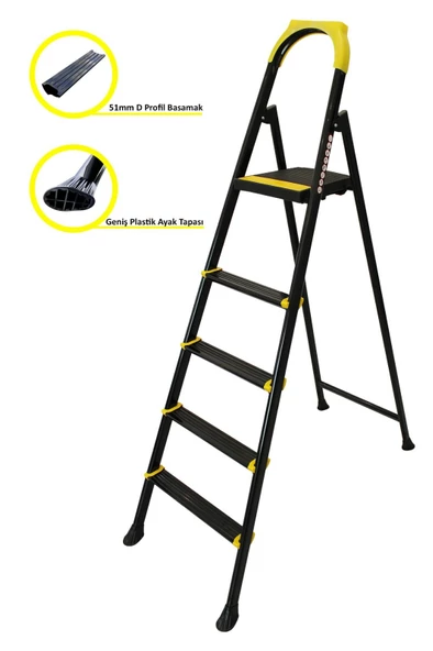 ERTEKPA Leo 4+1 Basamaklı Metal Merdiven - 4