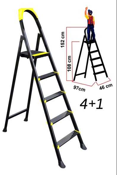 ERTEKPA Leo 4+1 Basamaklı Metal Merdiven - 2