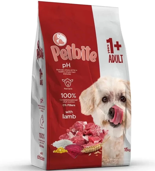 Petbite Yetişkin Kuzulu Köpek Maması 15 kg