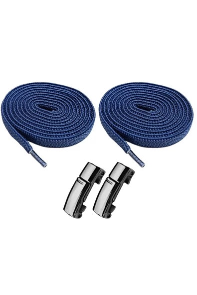 Elastik Akıllı Kilitli Bağcık Mıknatıslı Metal Tak Bırak Spor Ayakkabı Bağcığı 100 CM - 12
