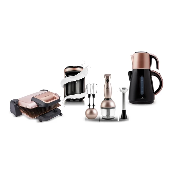 Karaca Gurme Süper 2.0 Elektrikli Evlilik Paketi Rosegold - 2