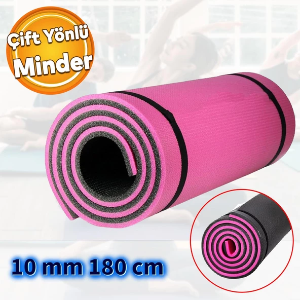 Plates Yoga Matı Pratik Minder Çift Yönlü Su Tutmaz Renkli 180x60 Spor Doğa Yürüyüşü Kamp Süngeri