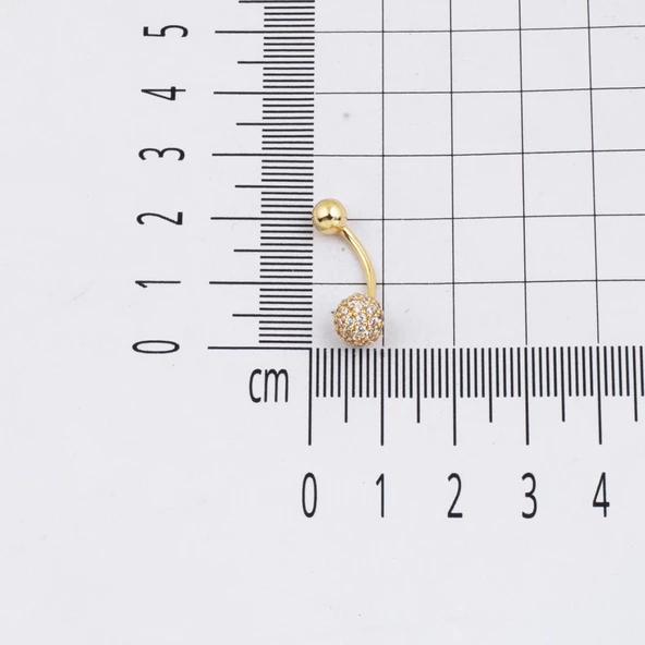 Kadın 14 Ayar Atın Göbek Piercing - 5