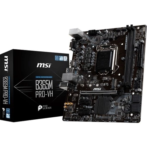 MSI B365M PRO-VH Soket 1151 DDR4 2666 VGA HDMI M.2 USB3.1 mATX WIN7 WIN10 Anakart - 2