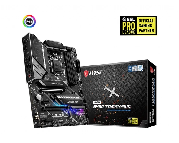 MSI MAG B460 TOMAHAWK SOKET 1200 DDR4 2933 HDMI DP M.2 USB 3.2 RGB ATX (OUTLET)